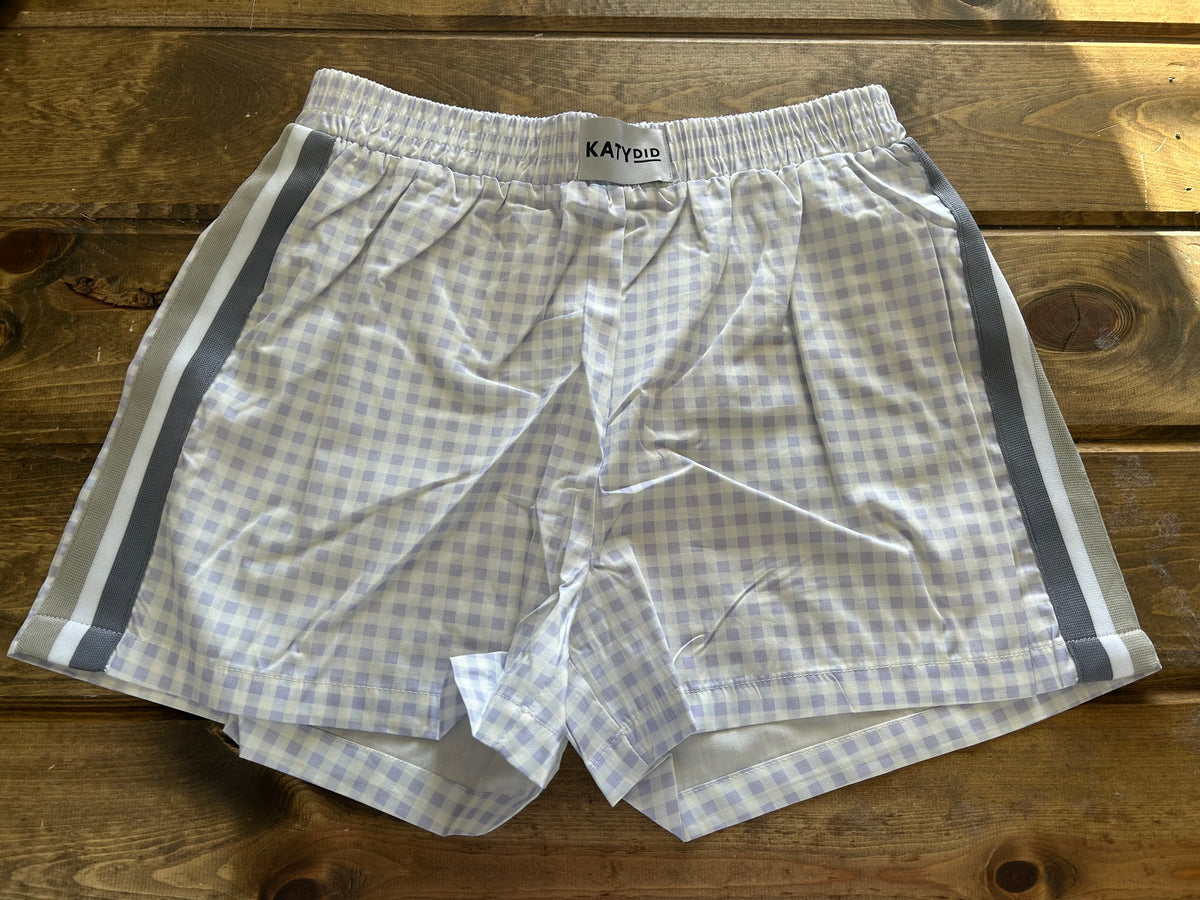 Plaid Boxer Shorts- Light Purple