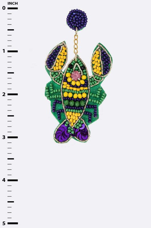 Mardi Gras Crawfish Earrings