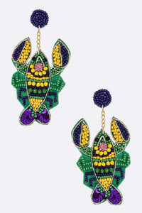 Mardi Gras Crawfish Earrings