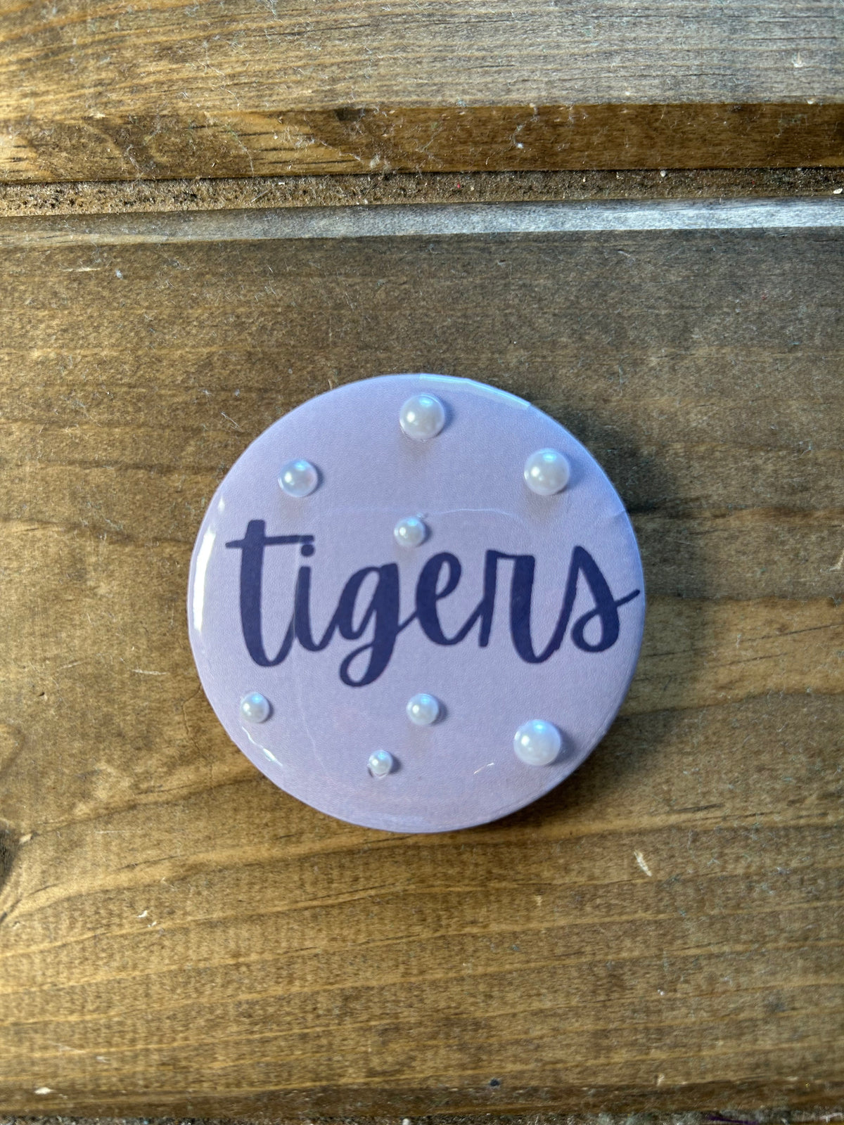 Tigers with Pearls Button