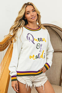 Queen of Mardi Sweater
