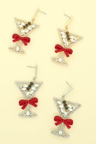 Holiday Martini Earrings