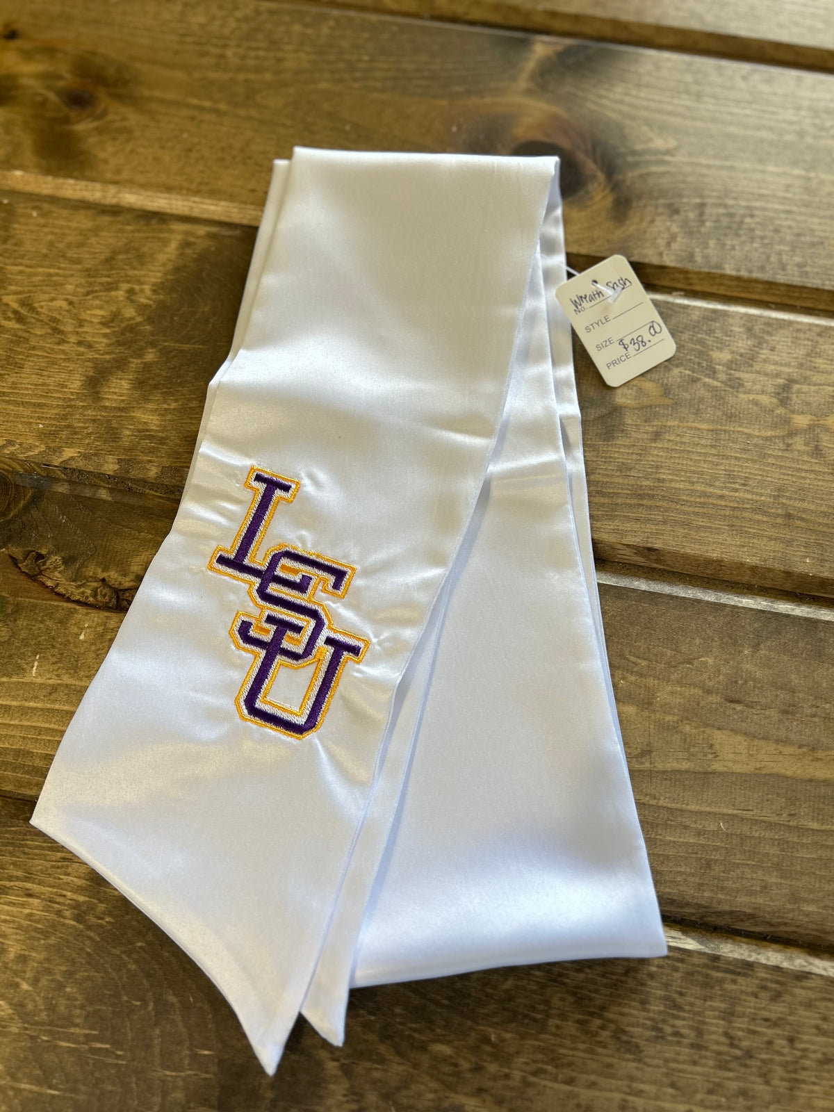 Wreath Sash- lsu