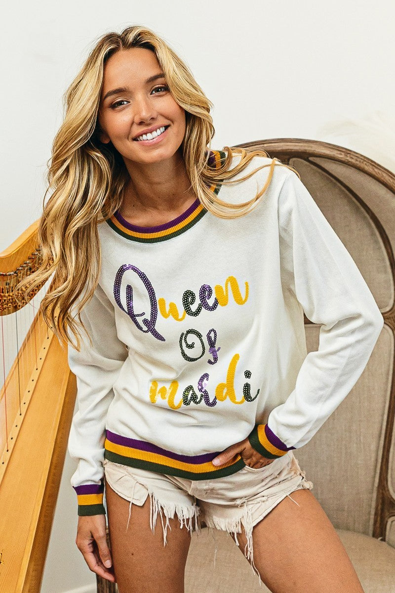 Queen of Mardi Sweater