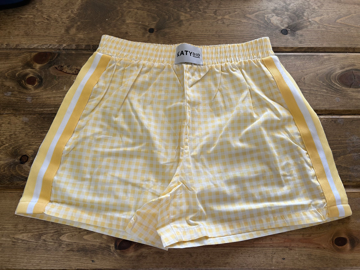 Plaid Boxer Short- Yellow
