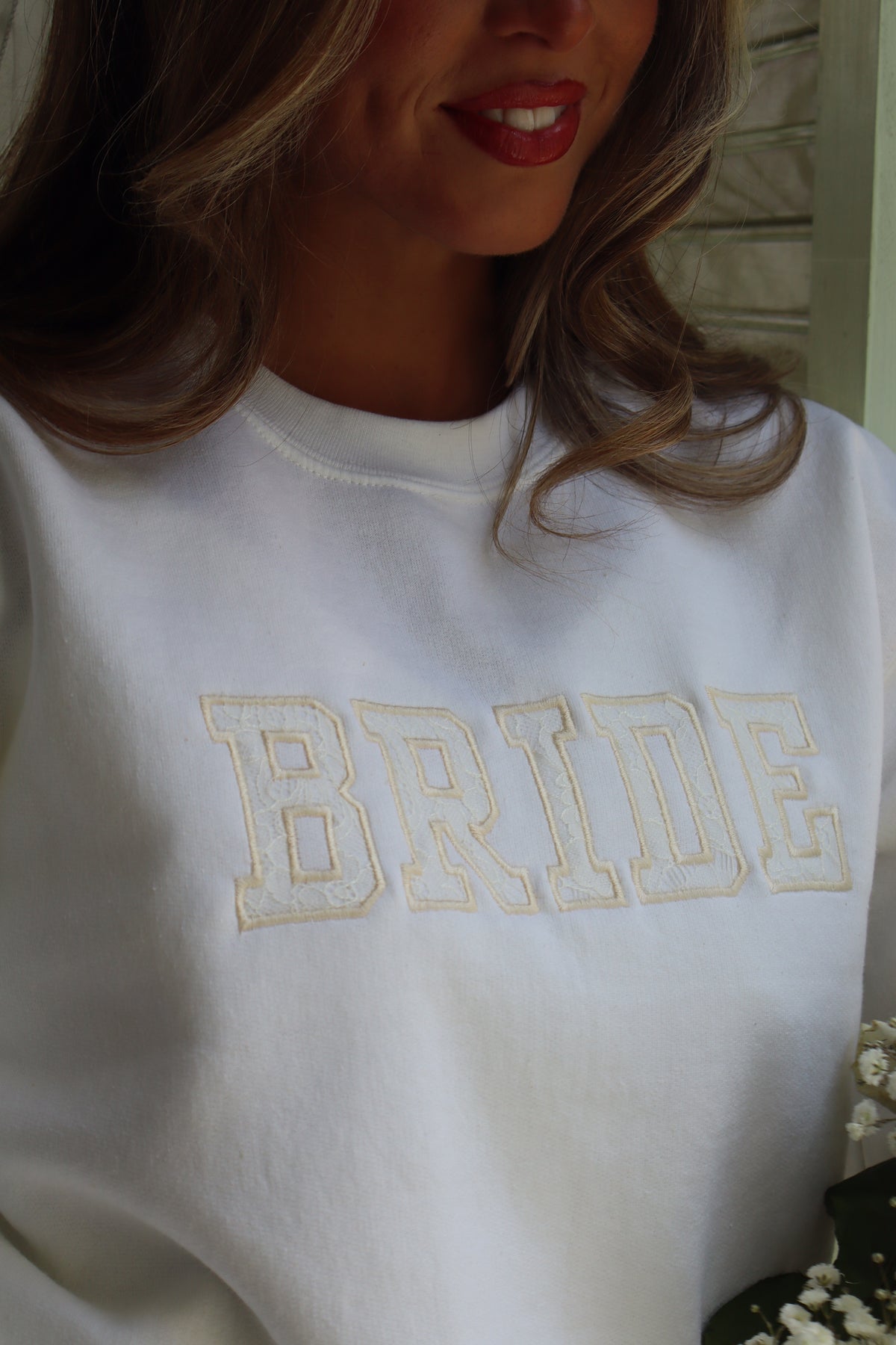 Lace Bride Crewneck