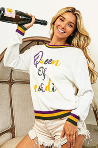 Queen of Mardi Sweater