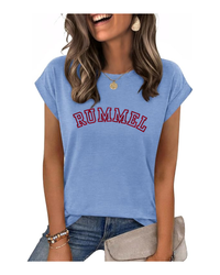 Embroidered Rummel Cap Sleeve Tee